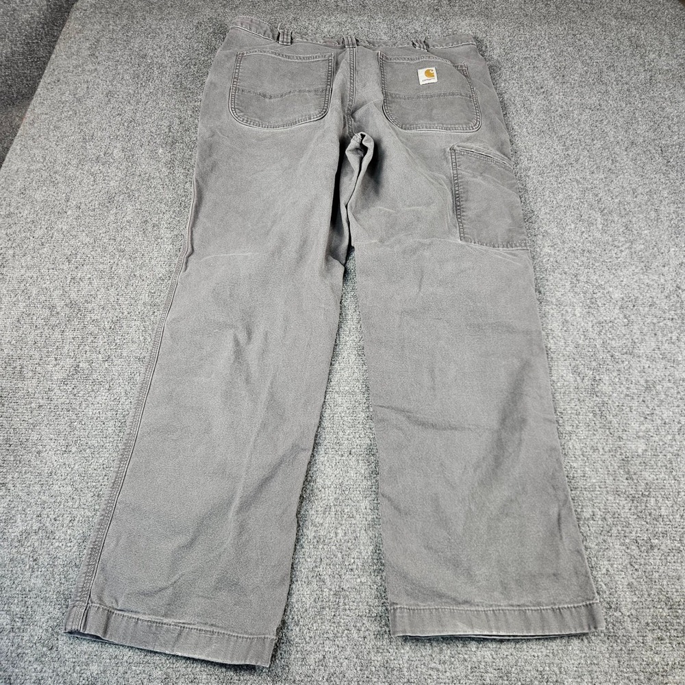 Carhartt Rugged Flex Relaxed Fit Canvas Work Pants Gray BN2291-M Mens 36x32